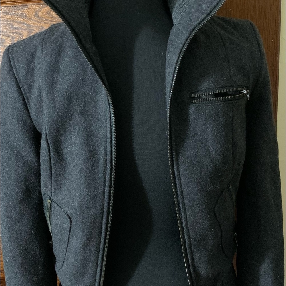 Express boy or girls wool jacket. Size XS. Gray is the color.